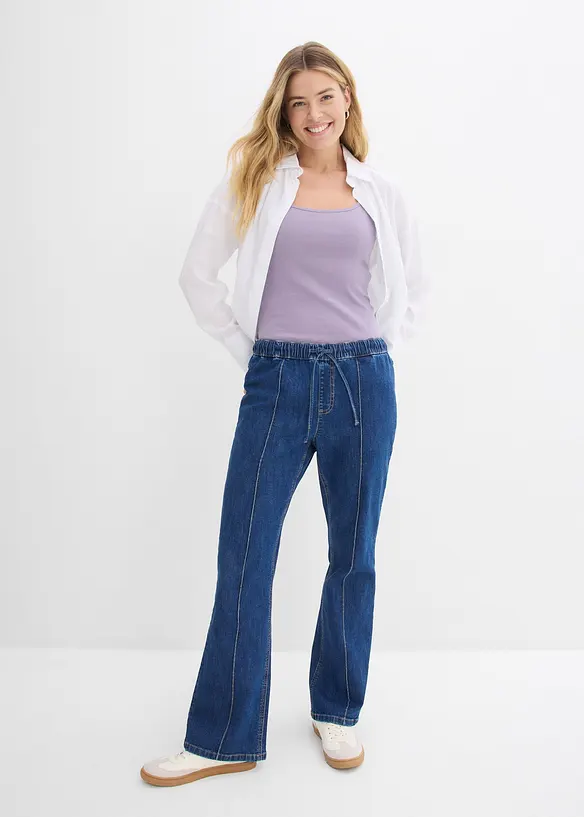 Linne med smala axelband, av bomull (3-pack), bonprix