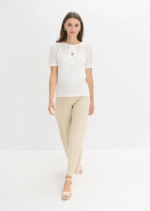 H&aring;lm&ouml;nstrad tr&ouml;ja av bomullsmix, bonprix