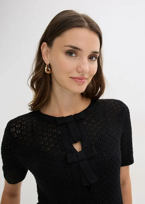 H&aring;lm&ouml;nstrad tr&ouml;ja av bomullsmix, bonprix