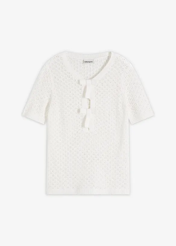 H&aring;lm&ouml;nstrad tr&ouml;ja av bomullsmix, bonprix