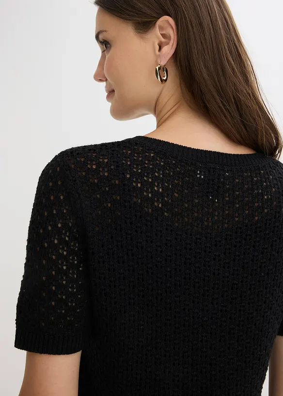 H&aring;lm&ouml;nstrad tr&ouml;ja av bomullsmix, bonprix