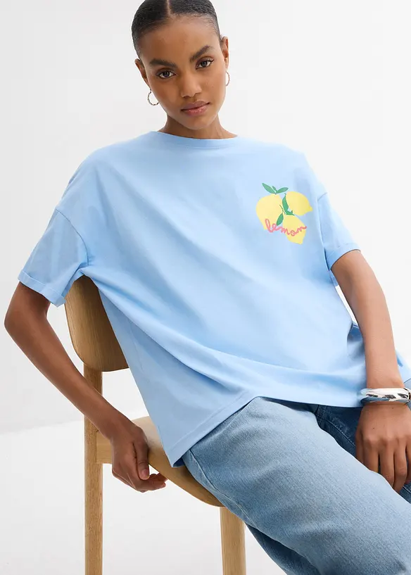 Oversizetopp av ekologisk bomull, bonprix