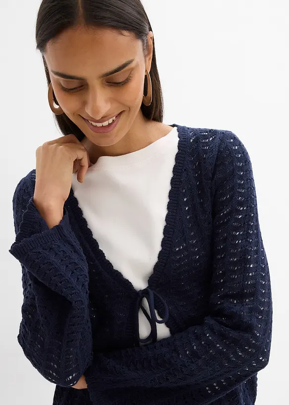 H&aring;lm&ouml;nstrad cardigan, bonprix