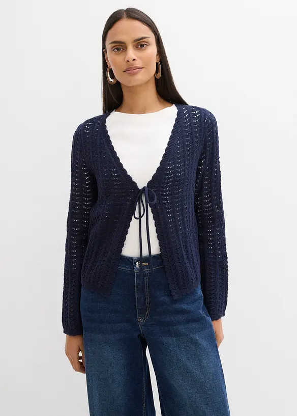 H&aring;lm&ouml;nstrad cardigan, bonprix