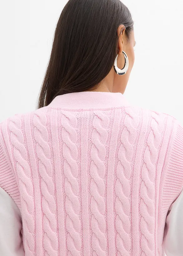 Stickad v&auml;st i vid modell, bonprix