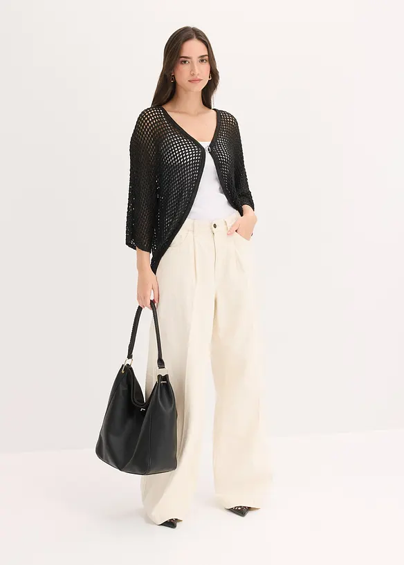 H&aring;lm&ouml;nstrad cardigan, bonprix