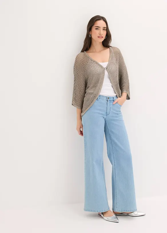 H&aring;lm&ouml;nstrad cardigan, bonprix