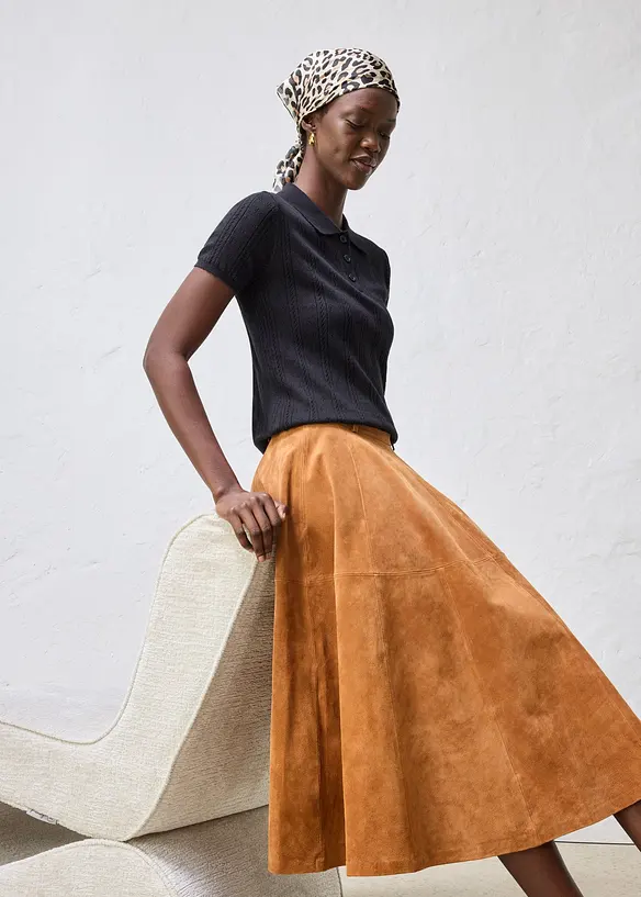 H&aring;lm&ouml;nstrad tr&ouml;ja med sidenandel, bonprix