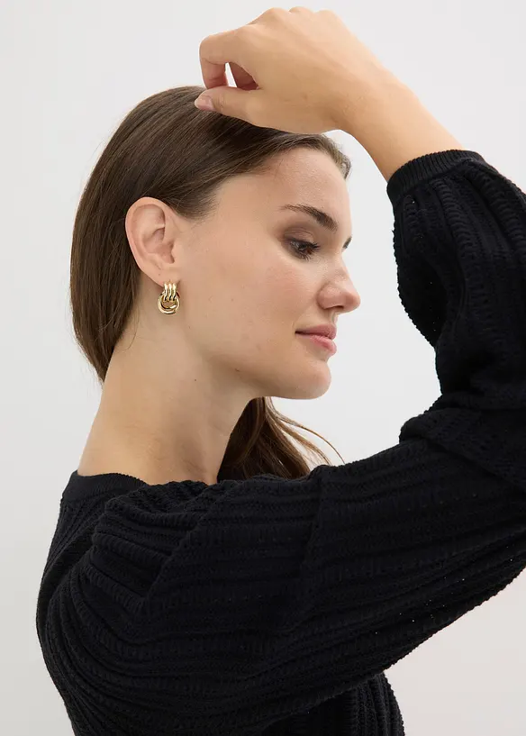 H&aring;lm&ouml;nstrad tr&ouml;ja i bomullsmix, bonprix