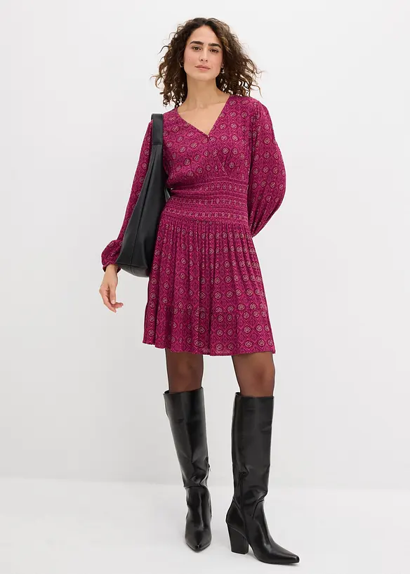 Minikl&auml;nning i f&ouml;ljsam viskos, bonprix