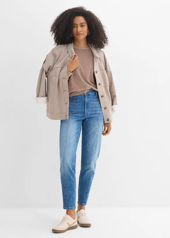 Mom Jeans High Waist, cropped, bonprix