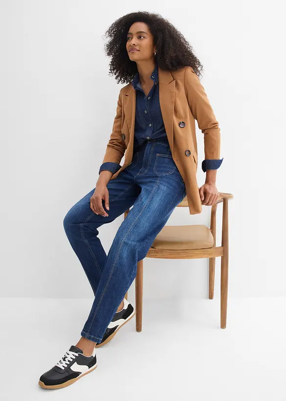 Mom Jeans High Waist, cropped, bonprix