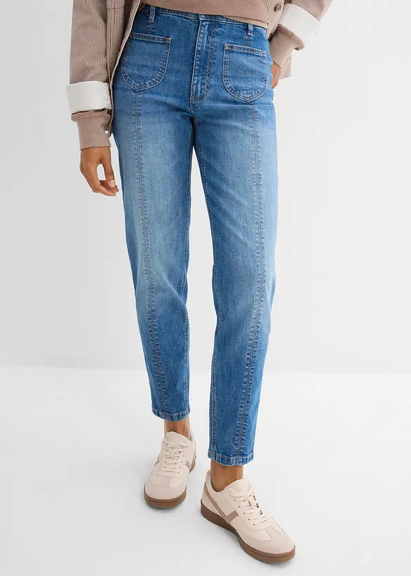 Mom Jeans High Waist, cropped, bonprix