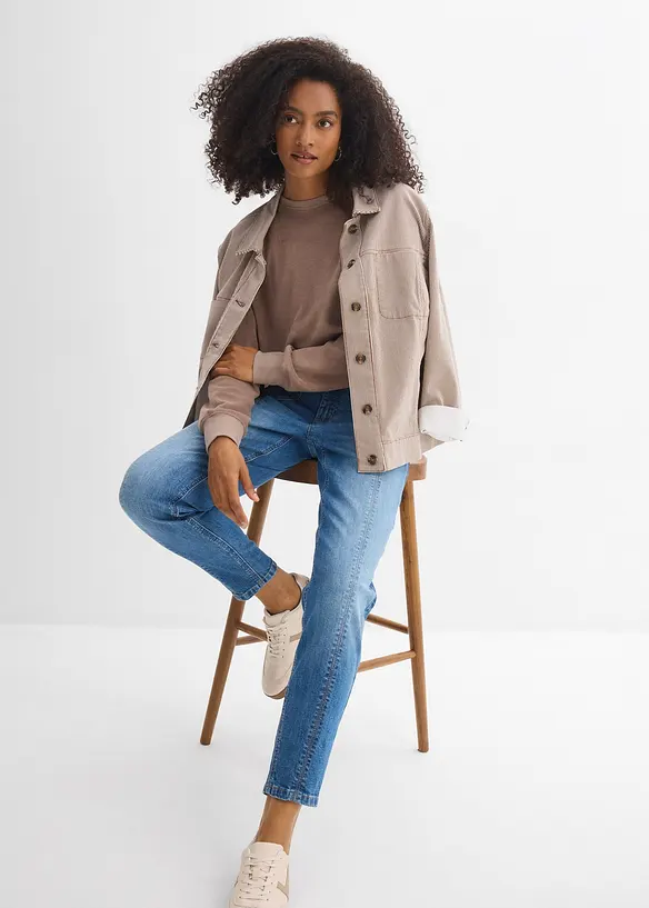 Mom Jeans High Waist, cropped, bonprix