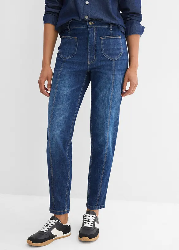 Mom Jeans High Waist, cropped, bonprix