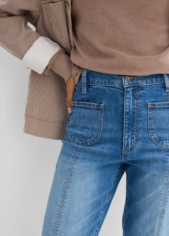 Mom Jeans High Waist, cropped, bonprix