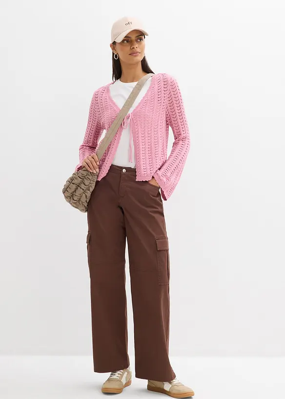 H&aring;lm&ouml;nstrad cardigan, bonprix