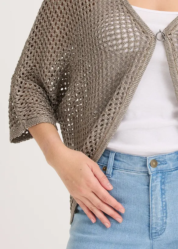 H&aring;lm&ouml;nstrad cardigan, bonprix