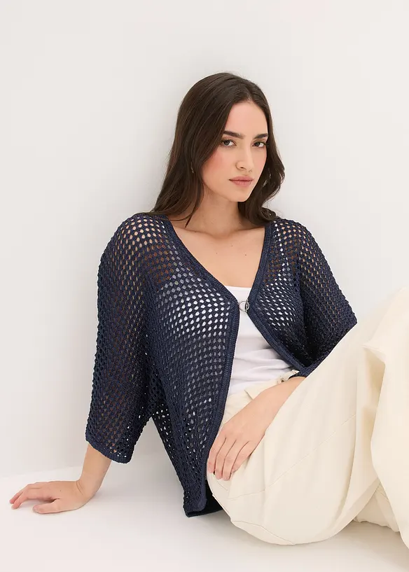 H&aring;lm&ouml;nstrad cardigan, bonprix