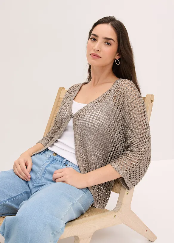 H&aring;lm&ouml;nstrad cardigan, bonprix