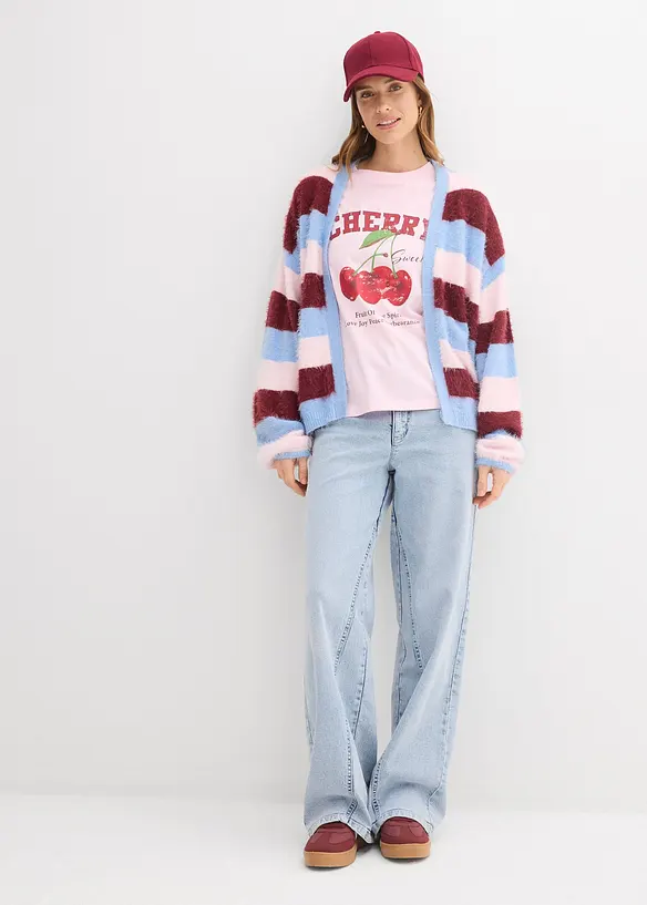 T-shirt i ren ekologisk bomull med tryck, bonprix