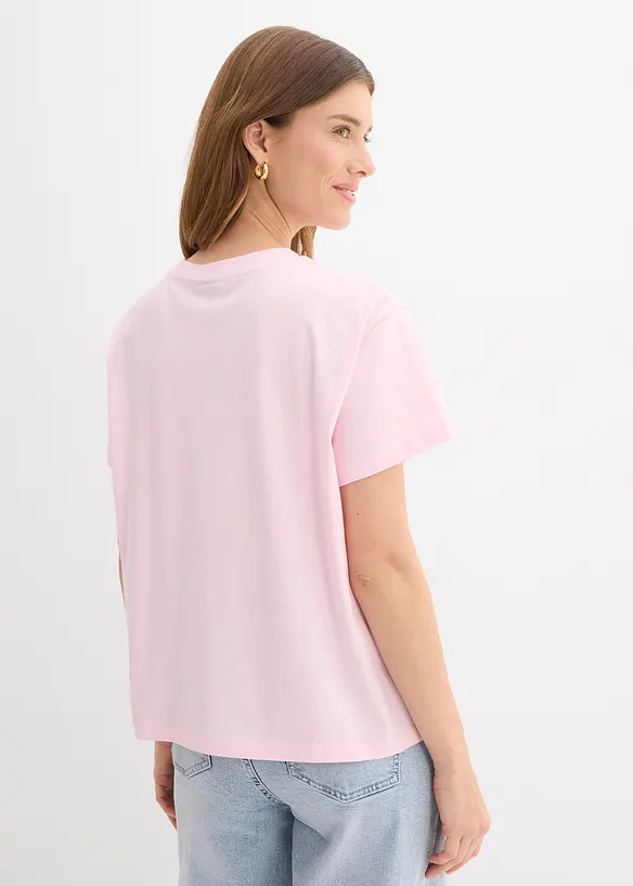 T-shirt i ren ekologisk bomull med tryck, bonprix