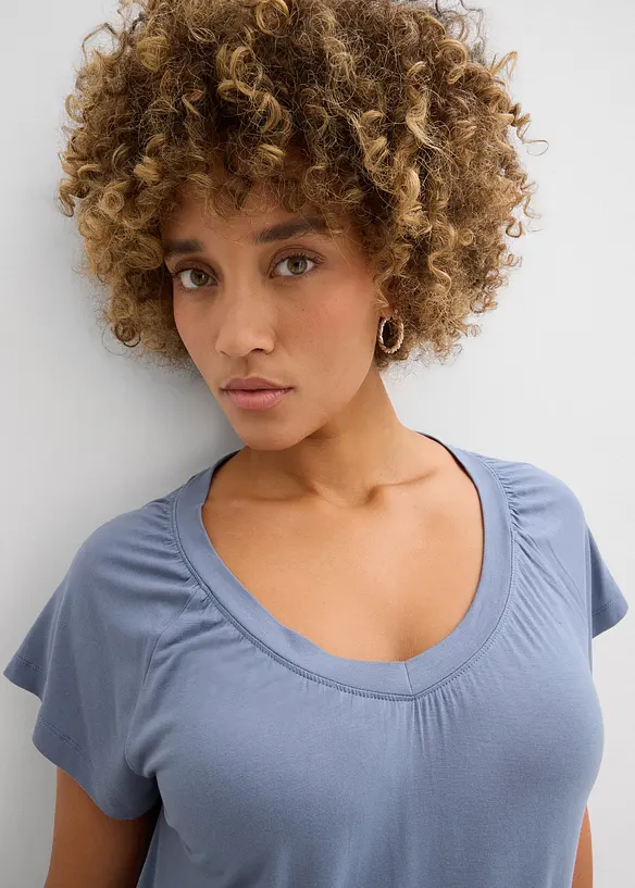 Topp av viskos, korta &auml;rmar, bonprix