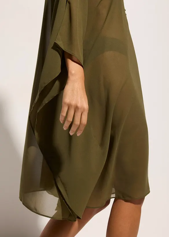 Strandtunika i tunn chiffong, bonprix