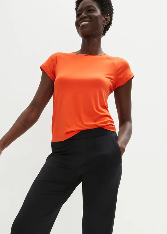 M&aring;ngsidiga sportleggings med fickor med dragkedja, bonprix