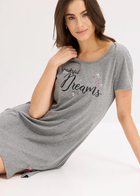 Kort nattlinne med ekologisk bomull, bonprix