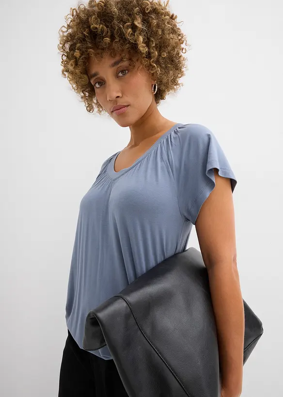 Topp av viskos, korta &auml;rmar, bonprix