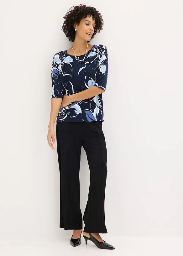 Topp med fladdermus&auml;rmar och blomm&ouml;nster, bonprix