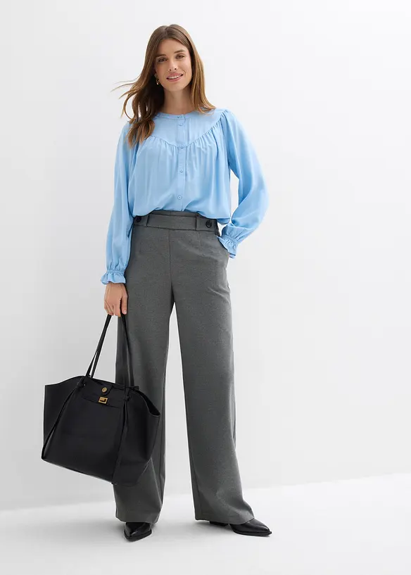 Blus i f&ouml;ljsam viskos, bonprix