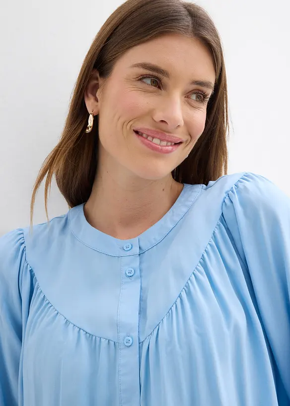 Blus i f&ouml;ljsam viskos, bonprix