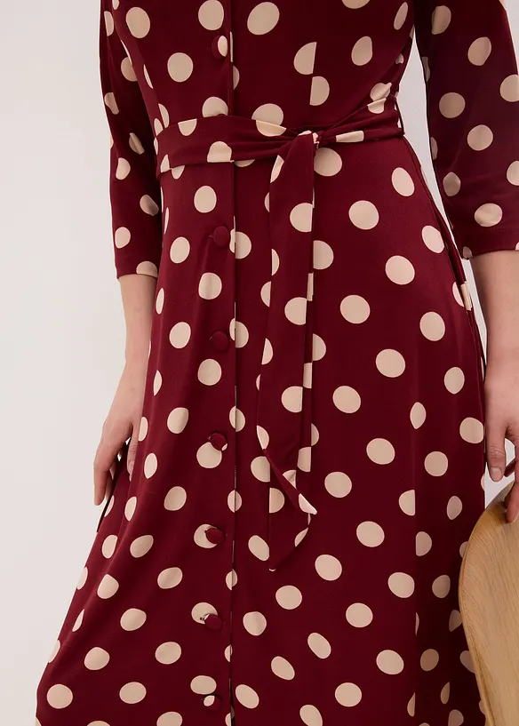 Skjortkl&auml;nning med knytsk&auml;rp (2 delar), bonprix