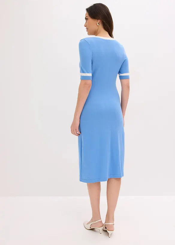 Stickad kl&auml;nning med viskos, bonprix