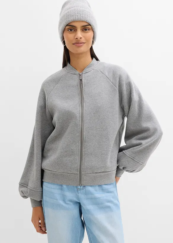 Blusjacka med ballong&auml;rmar, bonprix