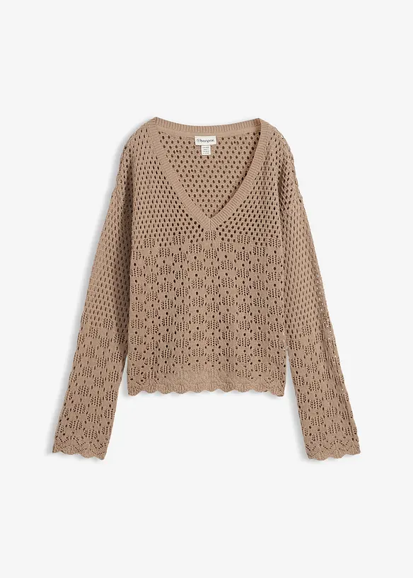 Tunn h&aring;lm&ouml;nstrad tr&ouml;ja, bonprix