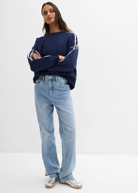 Oversizesweatshirt i mjuk bomullsmix, bonprix