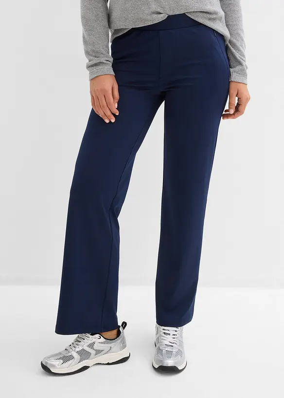 M&aring;ngsidiga sportleggings med fickor med dragkedja, bonprix