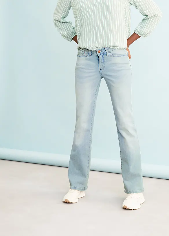 Bootcut Jeans Mid Waist, Stretch, bonprix