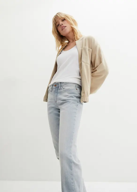 Bootcut Jeans Mid Waist, Stretch, bonprix