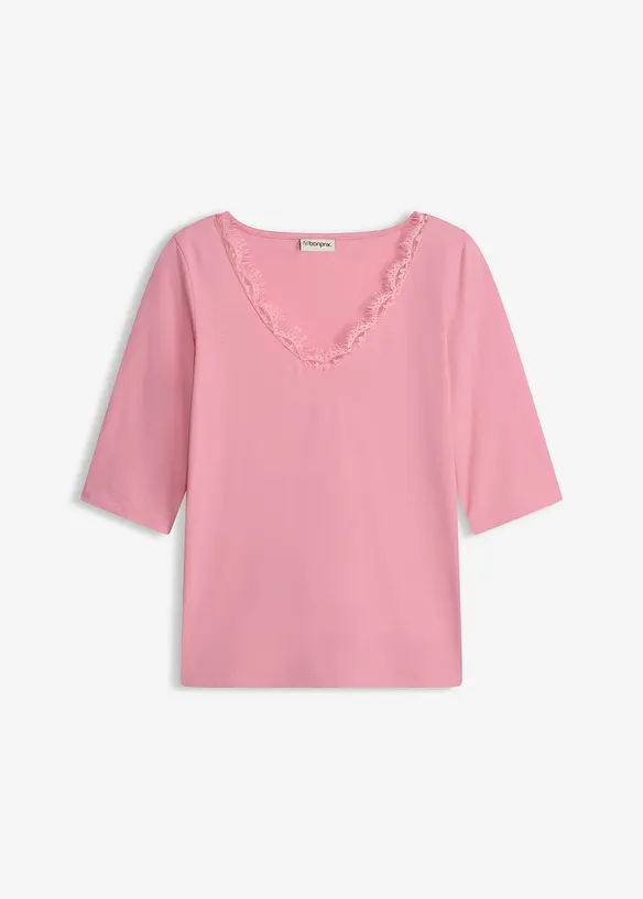 Topp med spets, bonprix