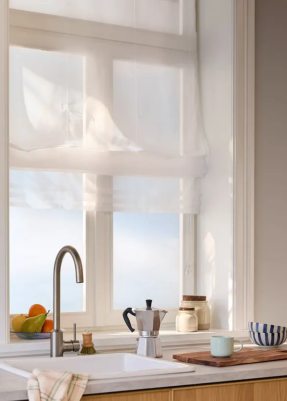 Transparent hissgardin, enf&auml;rgad, bonprix