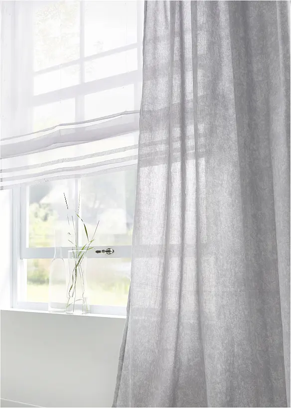 Transparent hissgardin, enf&auml;rgad, bonprix