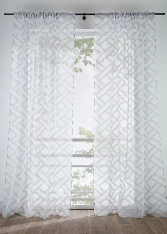 Gardin med burnout-m&ouml;nster (1-pack), bonprix