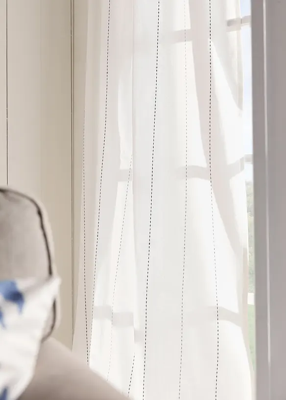 Gardinl&auml;ngd med v&auml;vda r&auml;nder (1-pack), bonprix