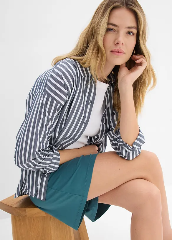 Dra p&aring;-shorts i mjuk viskosmix, bonprix