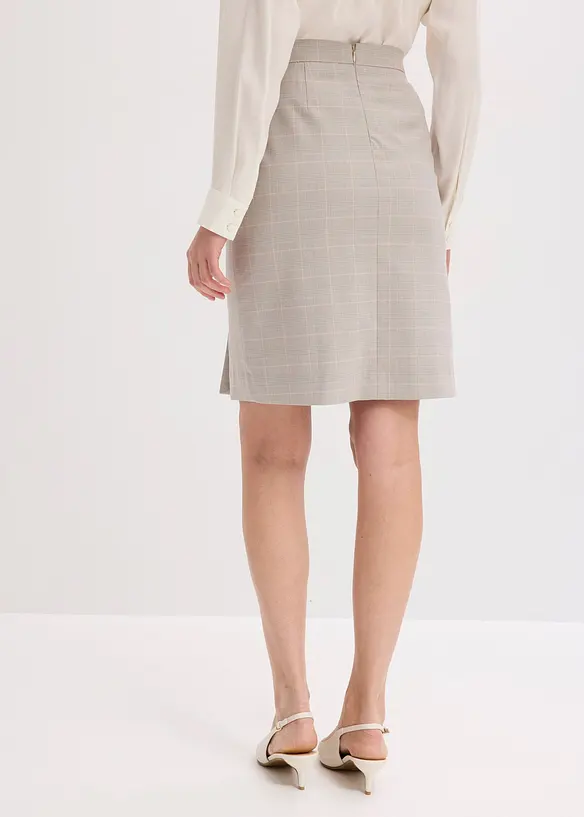 Glencheckrutig pennkjol, bonprix