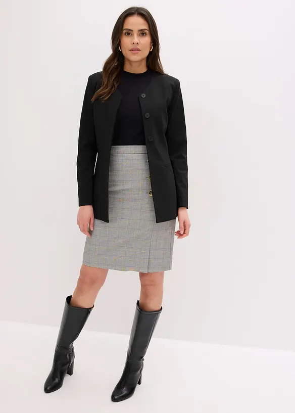 Glencheckrutig pennkjol, bonprix